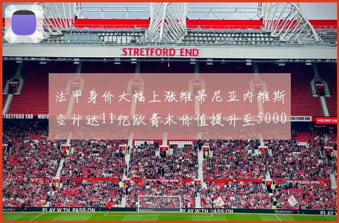 法甲身价大幅上涨维蒂尼亚内维斯合计达11亿欧青木价值提升至5000万
